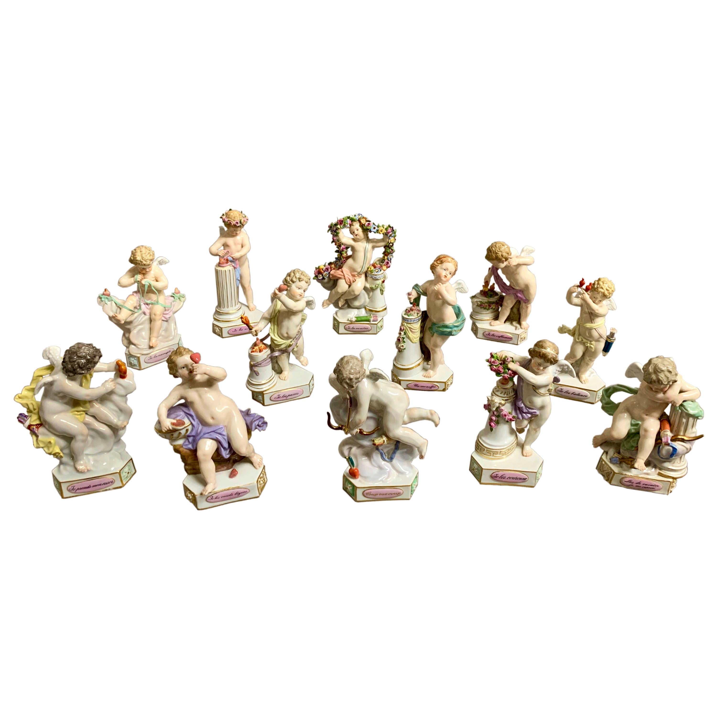 Set of 12 Meissen "Motto Children" Figures