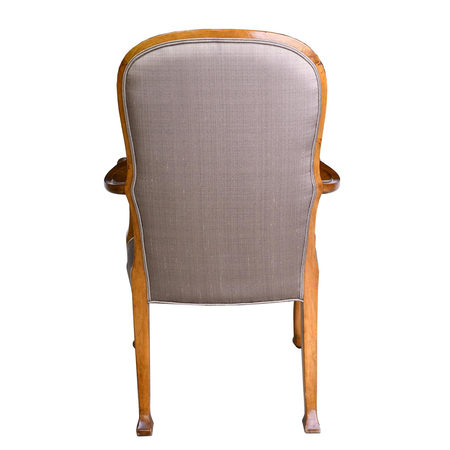 Set of 12 Dining Chairs in Birch with Upholstery, Nordiska Companiet circa 1930 8