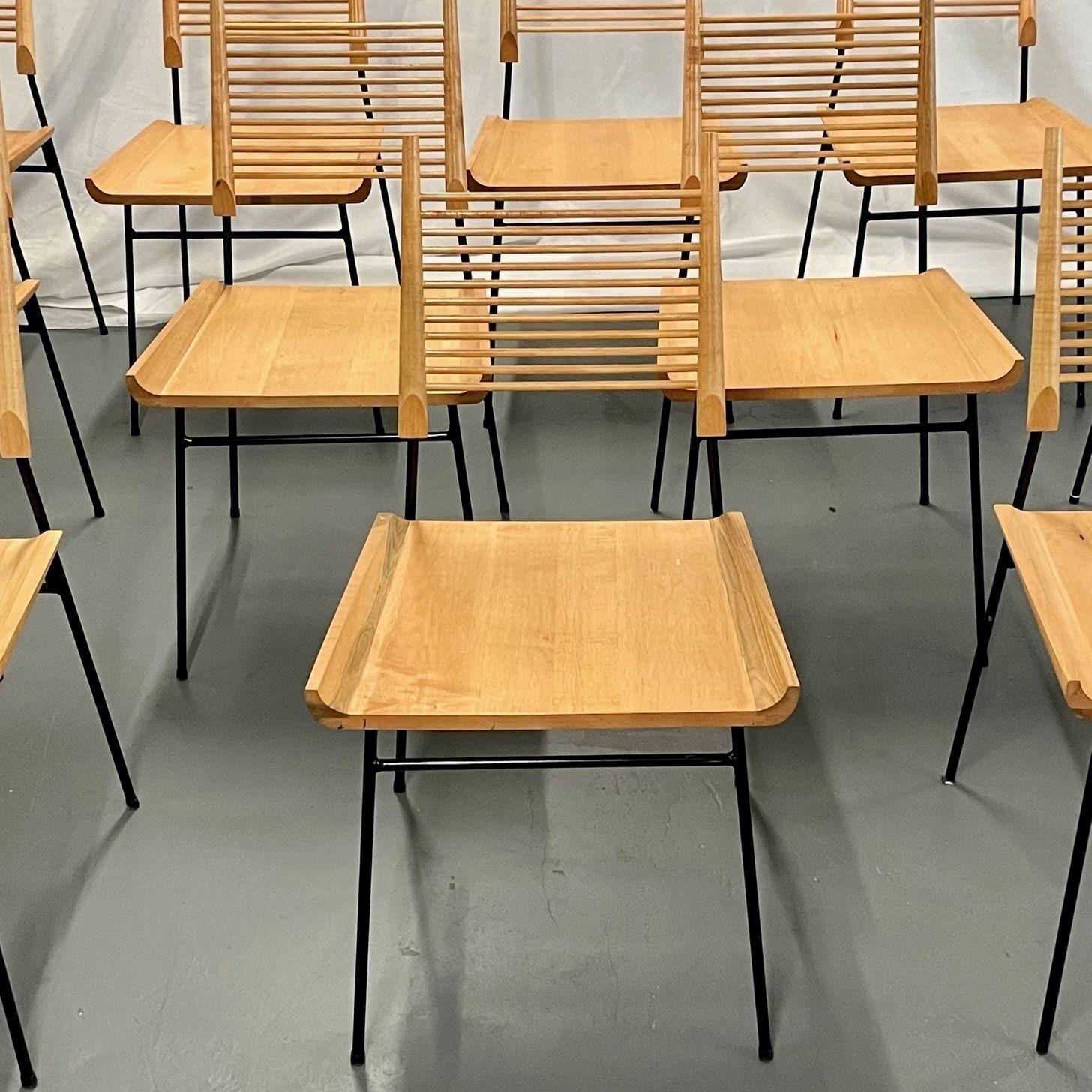 20th Century Set of 12 Mid-Century Modern Paul McCobb Side / Dining Chairs, 'Shovel' Chairs For Sale