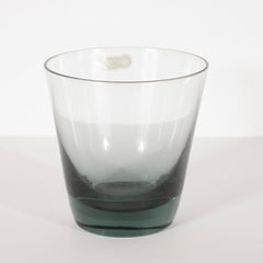 Set of 12 Mid-Century Modern Swedish Smoked Gray Low Ball Glasses by Björkshult