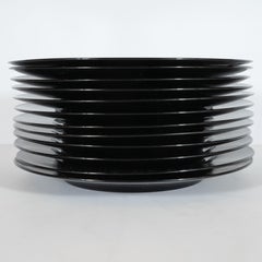 Set of 12 Mid-Century Noir Dinner Plates by Tapio Wirkkala for Rosenthal