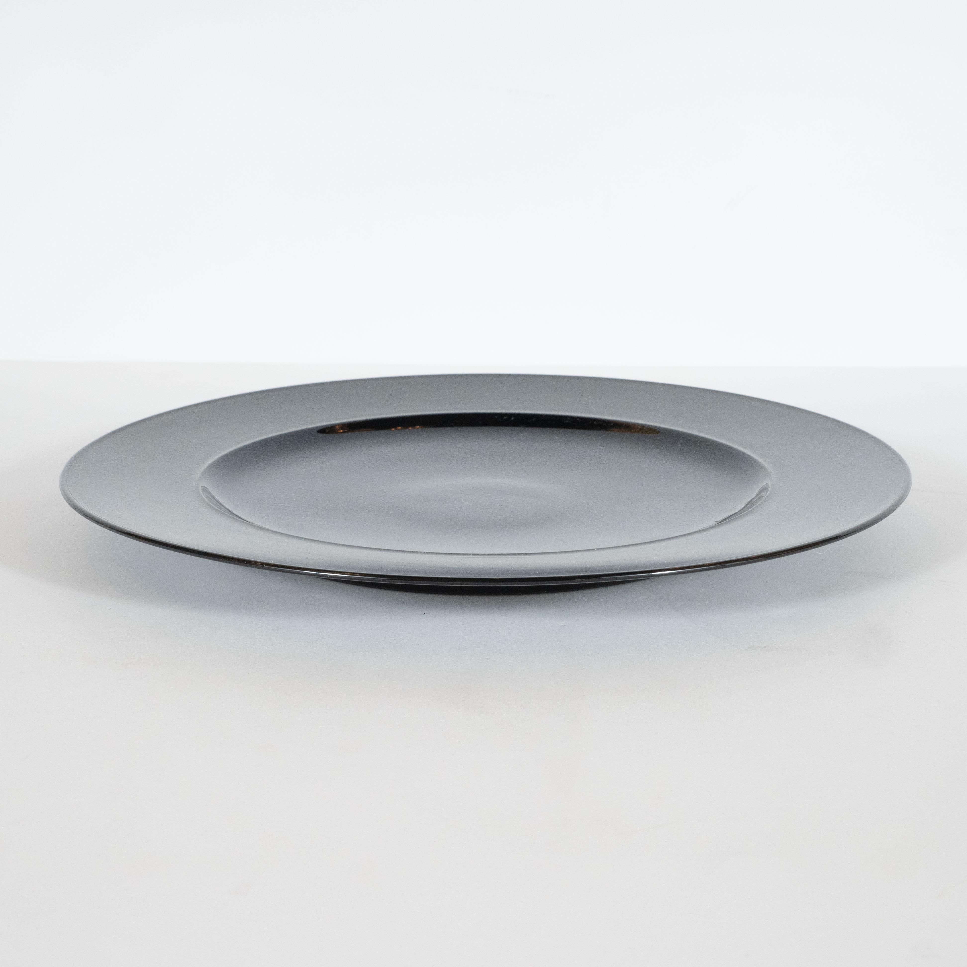 Late 20th Century Set of 12 Mid-Century Noir Dinner Plates by Tapio Wirkkala for Rosenthal
