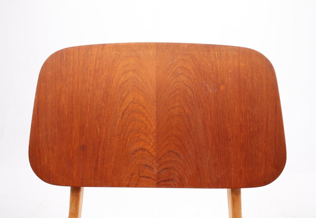 Danish Set of 12 Midcentury Side Chairs in Teak and Oak by Børge Mogensen