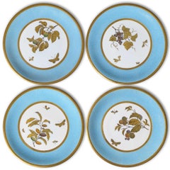 Set of 12 Minton porcelain plates with raised-gold decoration, 1890