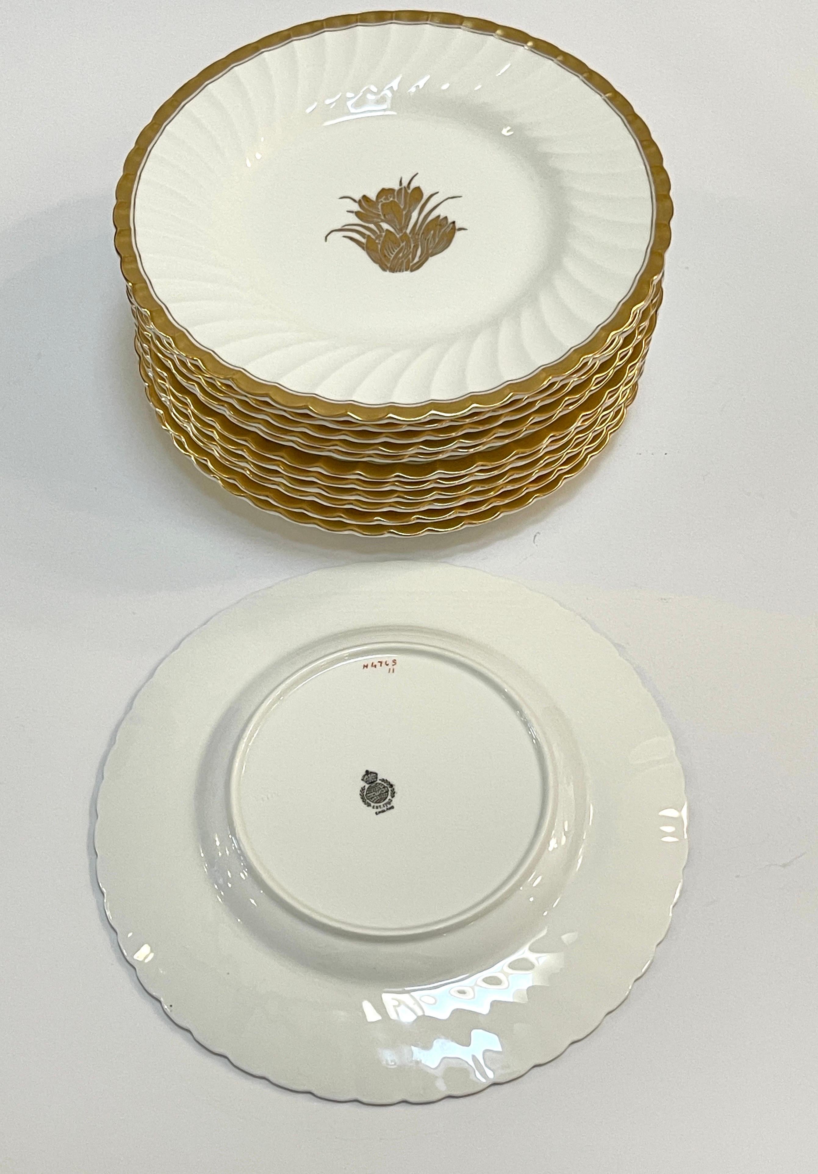 Inglese Set di 12 piatti da pranzo Mintons 'Gold Crocus', 9
