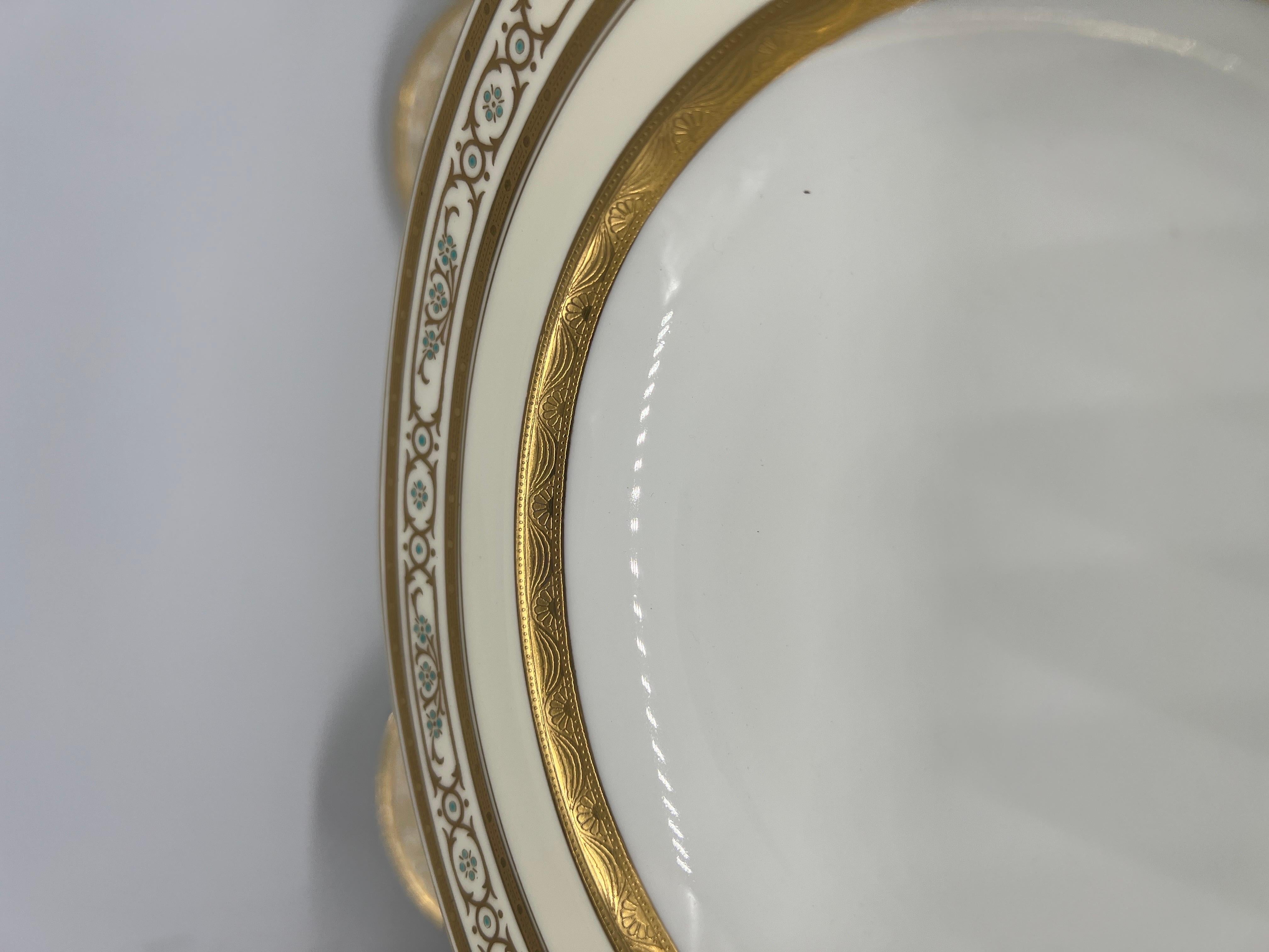 Set of 12 Mintons Porcelain Enameled & Gilt Decorated Soup Bowls 4