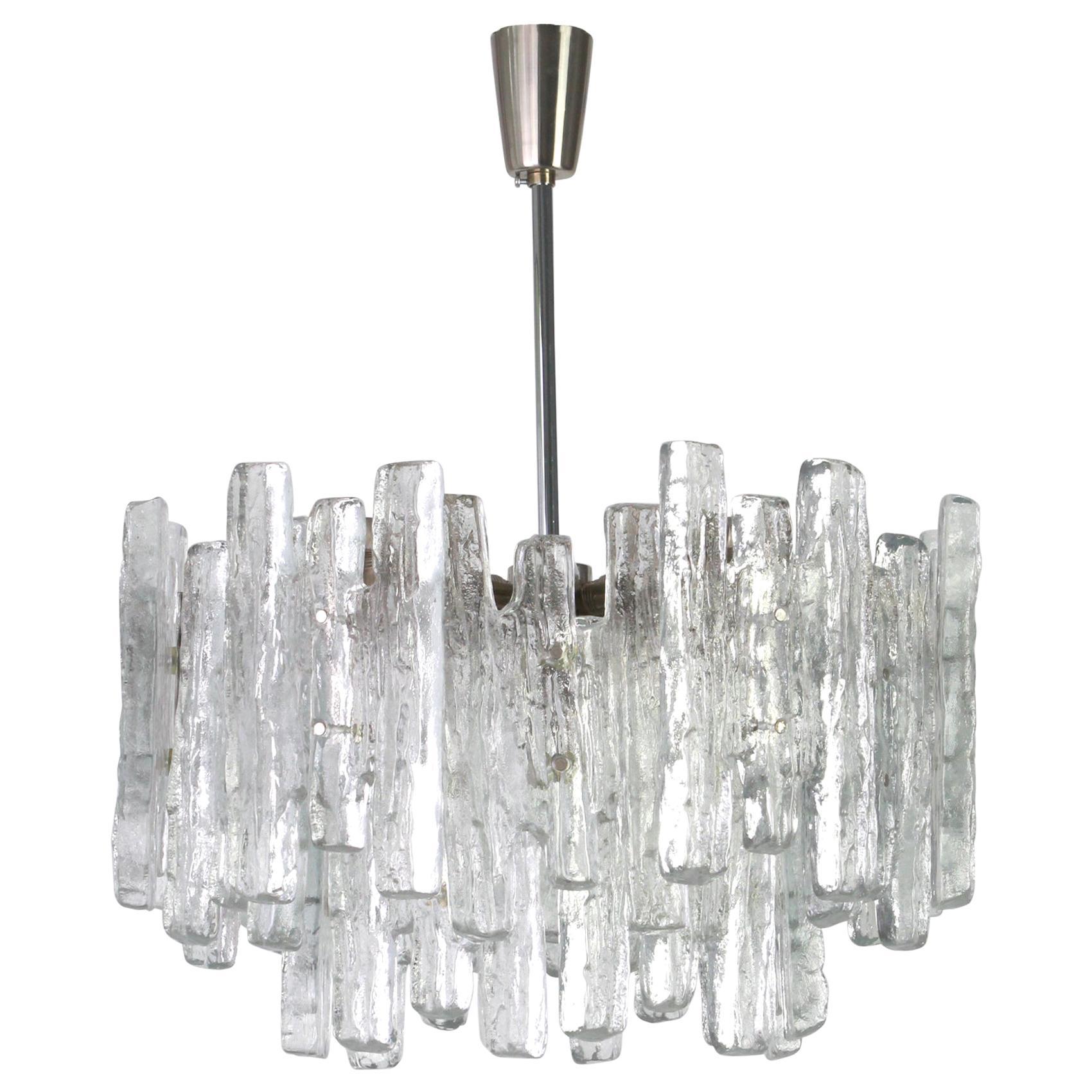 Mid-20th Century Set of 12 Murano Ice Glass Fixtures and Wall lights // Reserved for Joshua