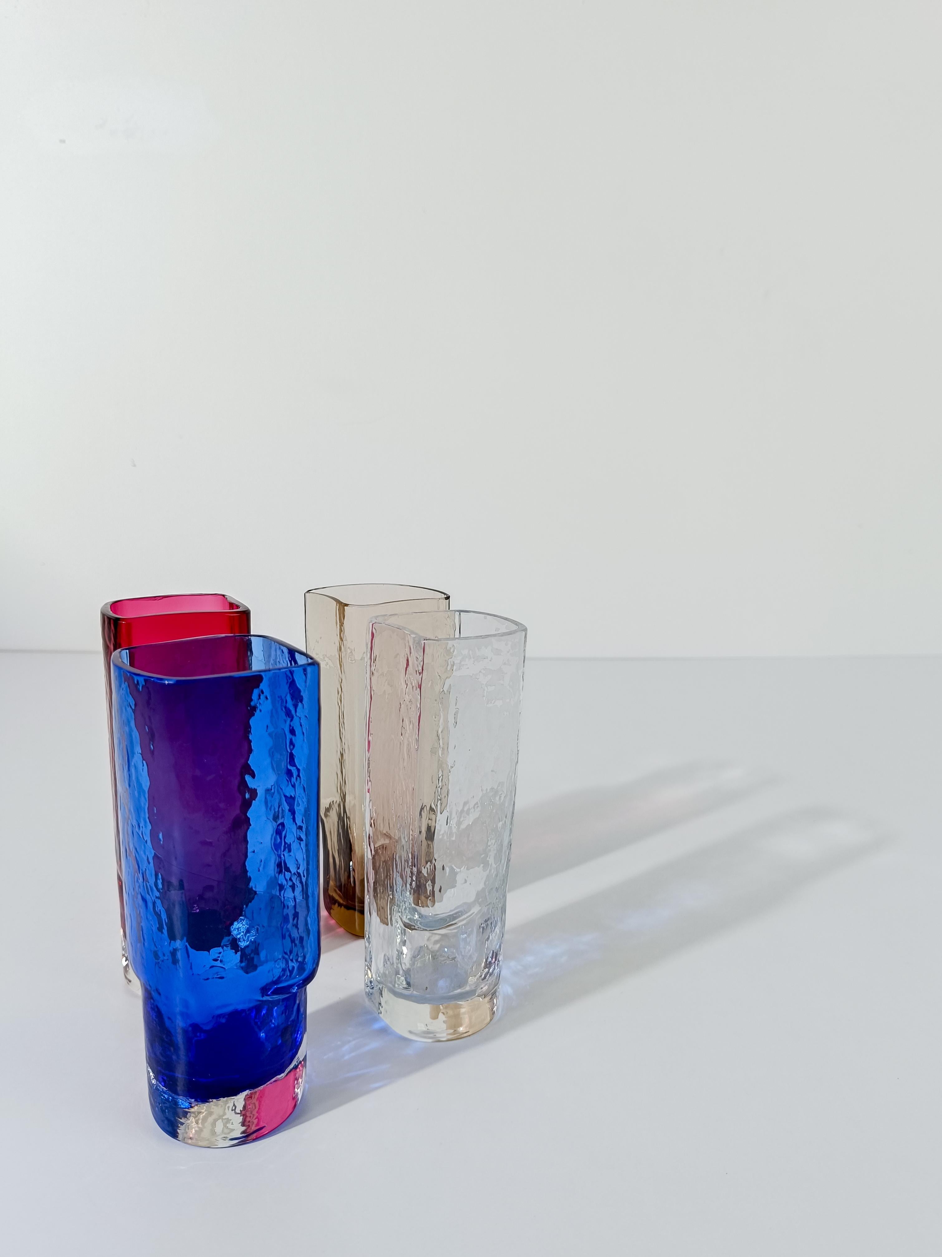 Juego de 12 vasos largos de colores de Murano de Nason Moretti, Italia, años 60 en venta 6