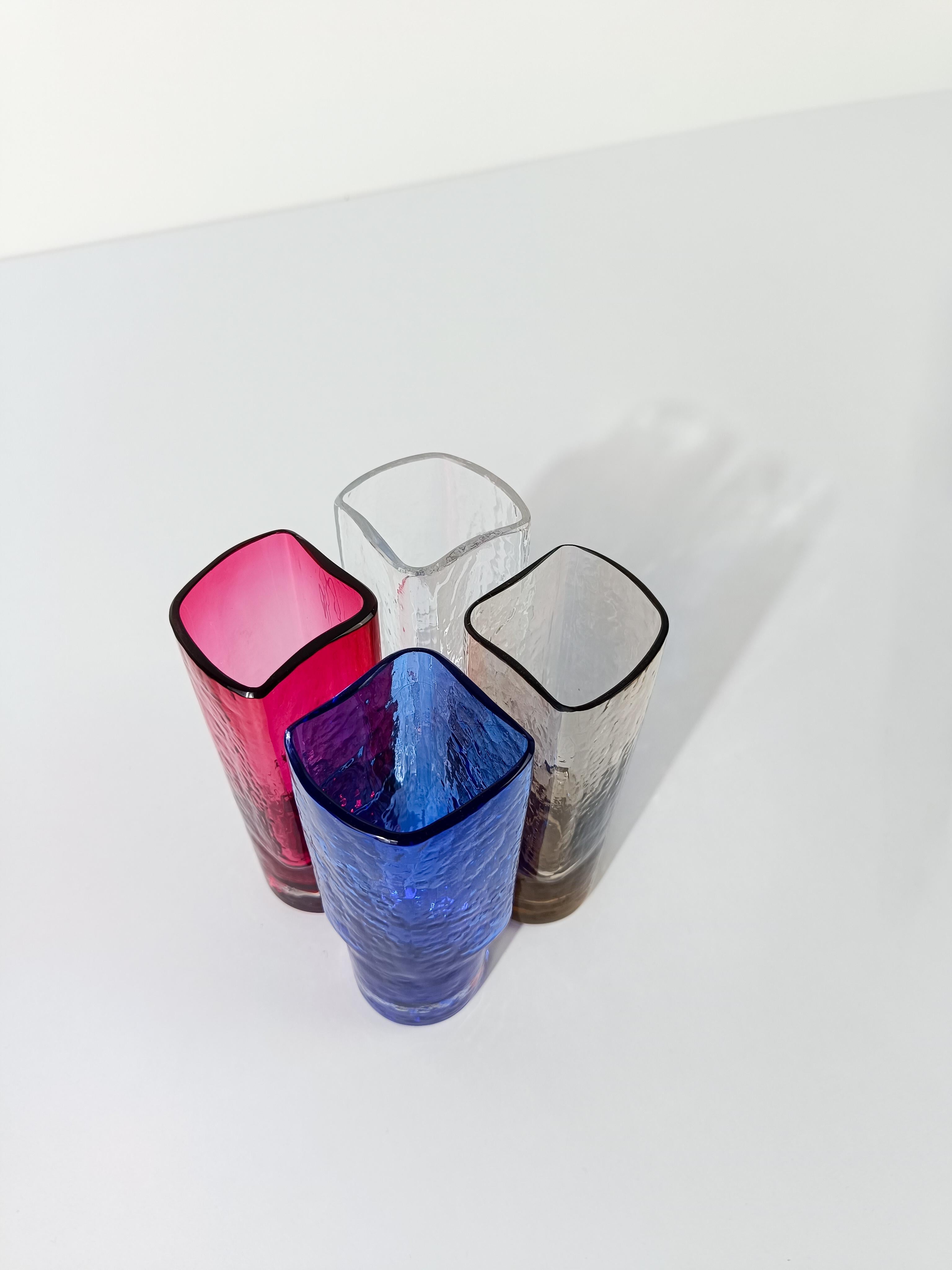Juego de 12 vasos largos de colores de Murano de Nason Moretti, Italia, años 60 en venta 7