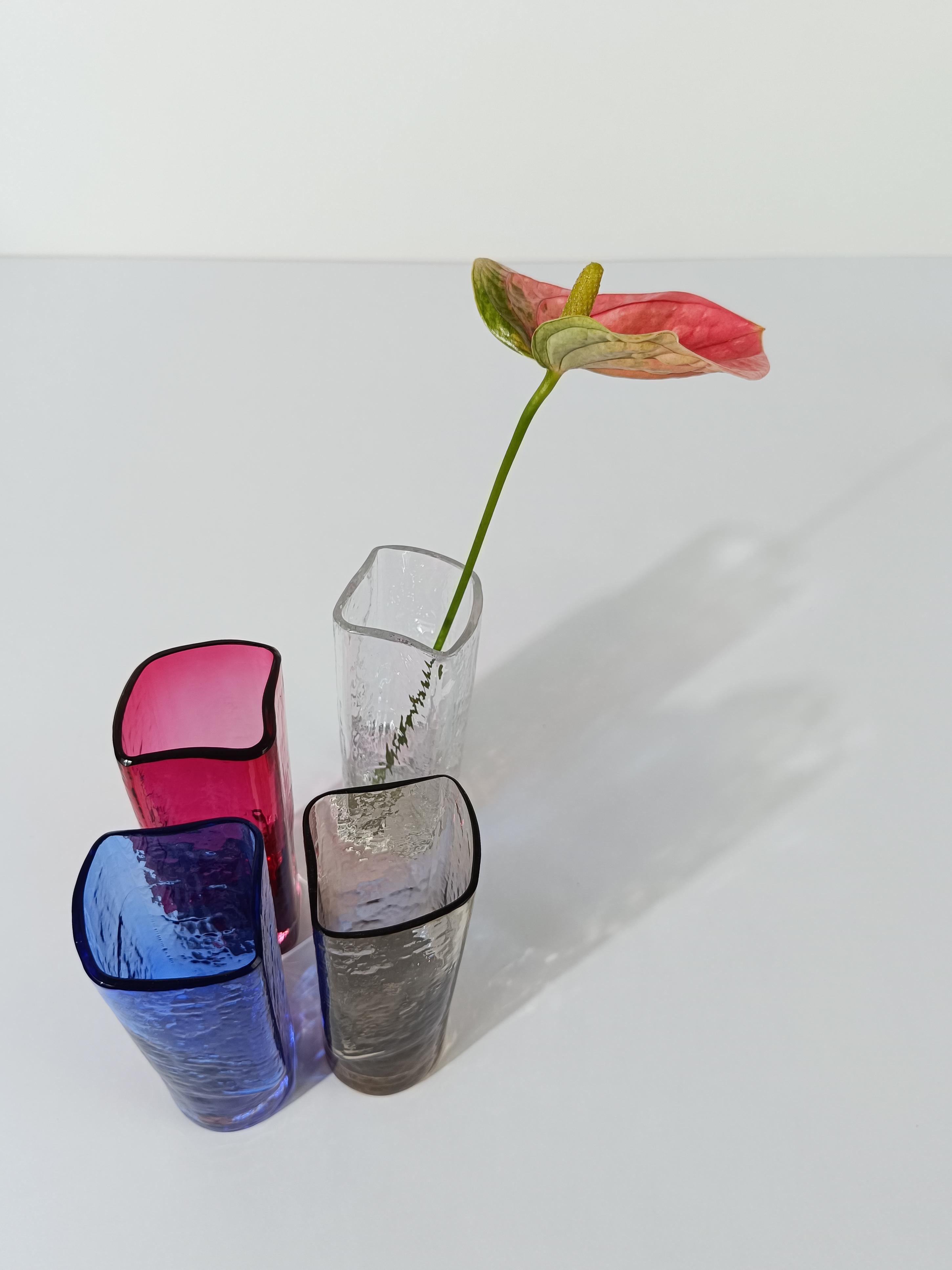 Juego de 12 vasos largos de colores de Murano de Nason Moretti, Italia, años 60 en venta 8