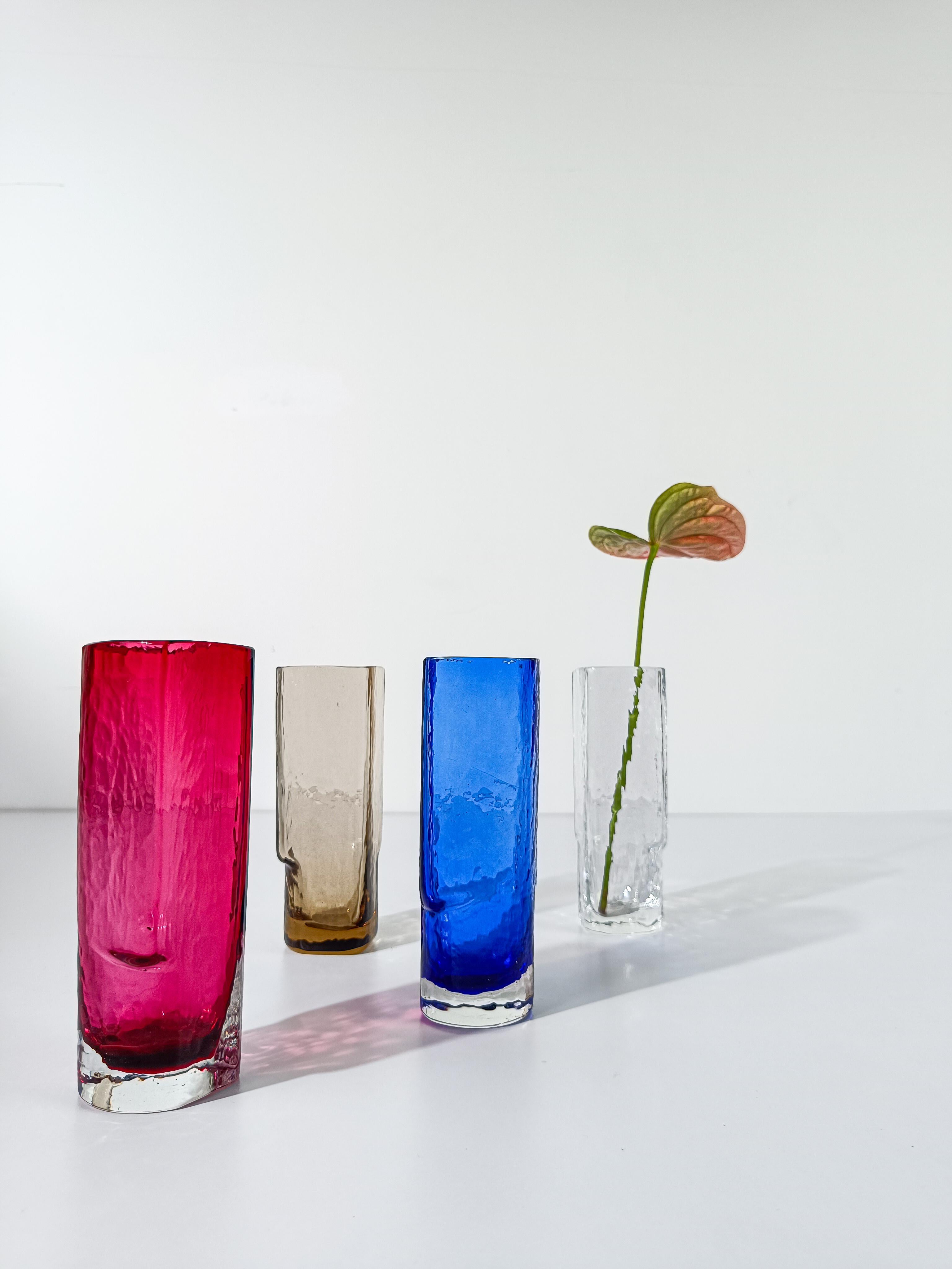 Juego de 12 vasos largos de colores de Murano de Nason Moretti, Italia, años 60 Italiano en venta