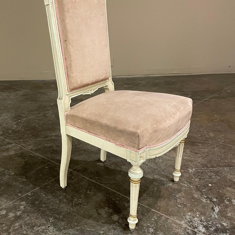 Set of 12 Napoleon III Period Painted Dining Chairs For Sale 8