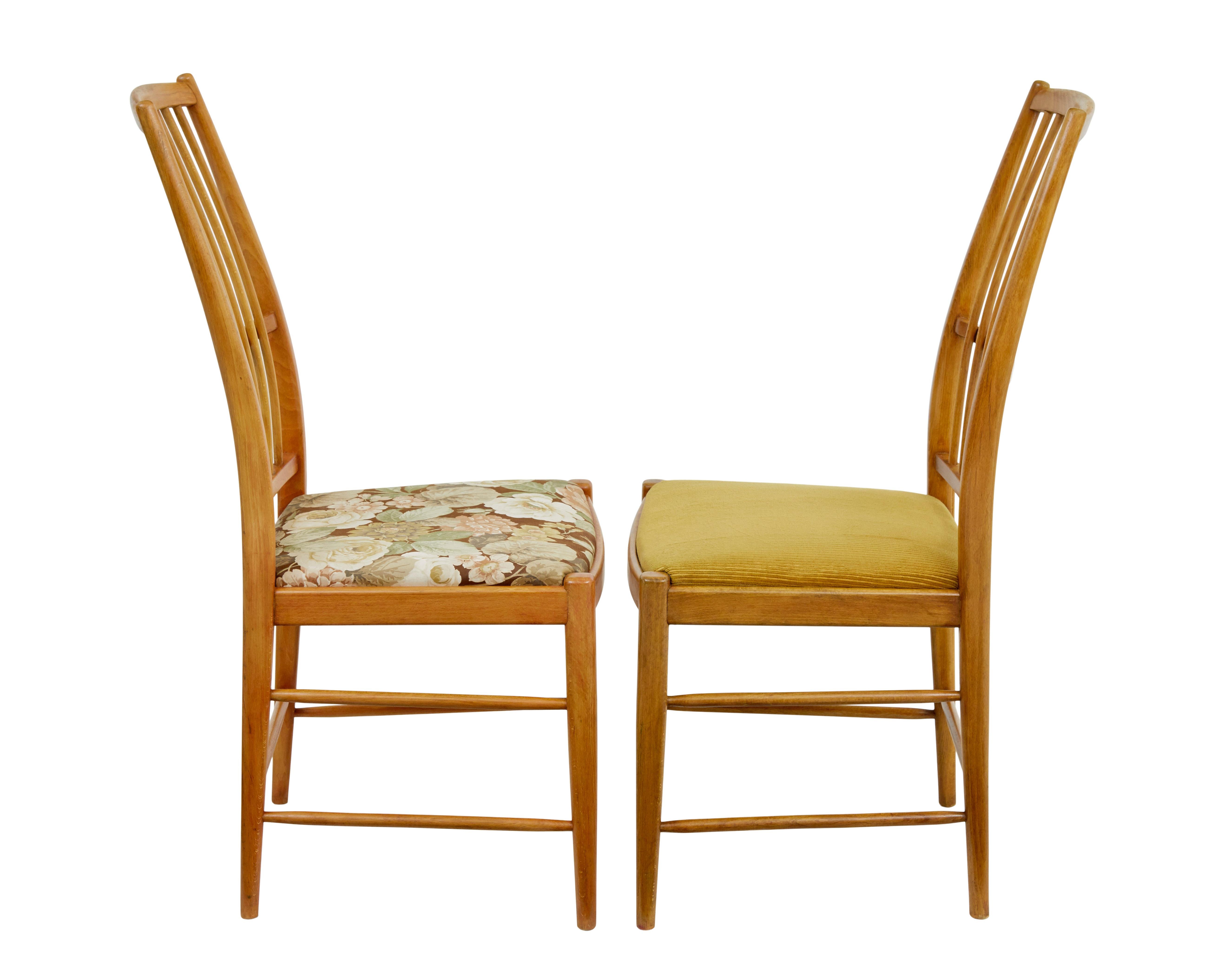 Set of 12 napoli dining chairs by David Rosen for Nordiska Kompaniet In Good Condition For Sale In Debenham, Suffolk