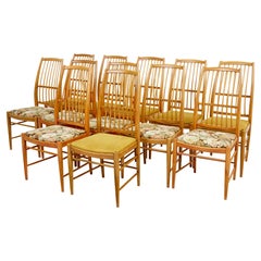 Retro Set of 12 napoli dining chairs by David Rosen for Nordiska Kompaniet