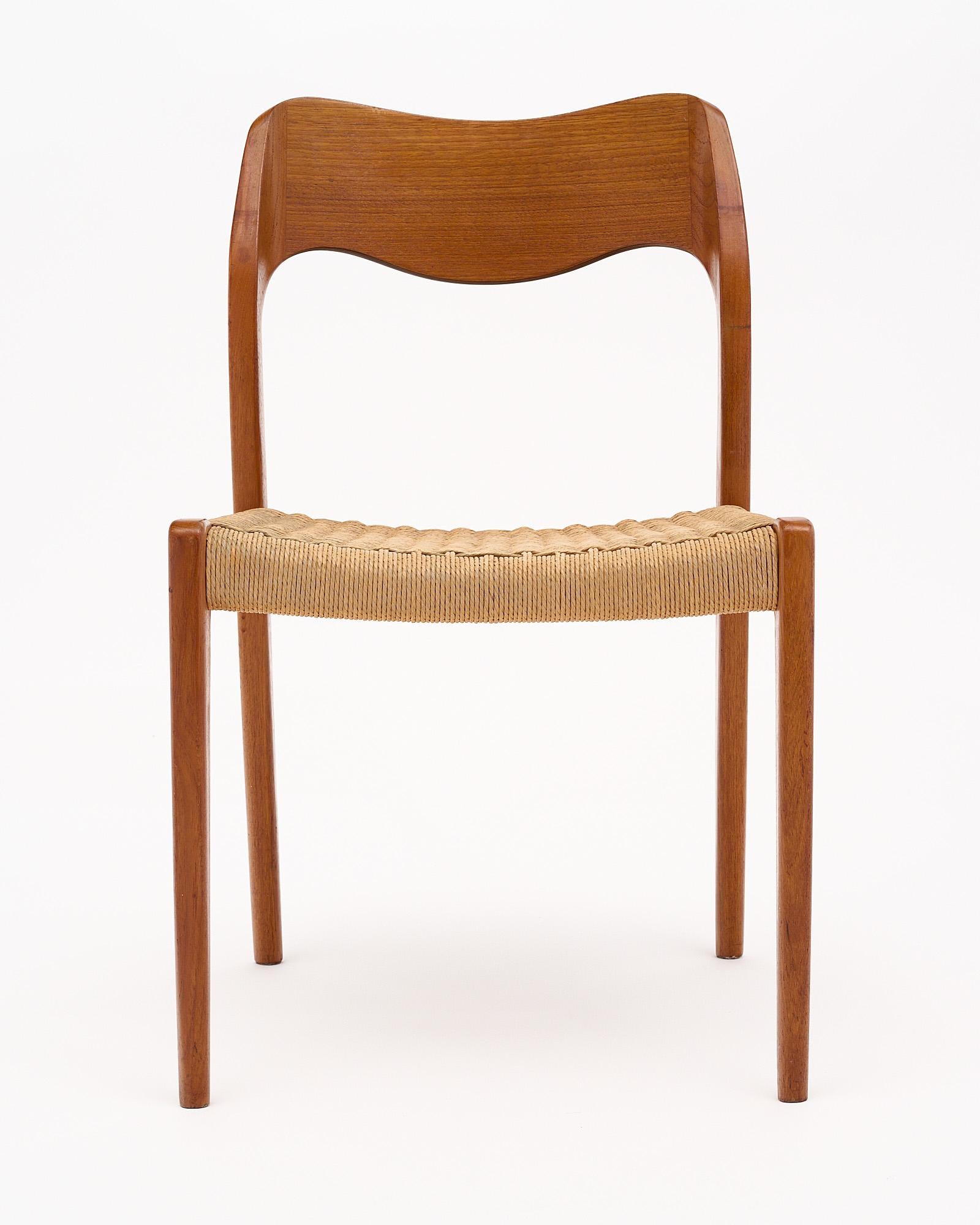 Teak Set of 12 Niels Møller Model No. 71 Dining Chairs