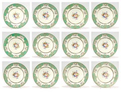 Lot de 12 assiettes plates ou de service dorées Noritake Morimura, Ex-Seidenberg