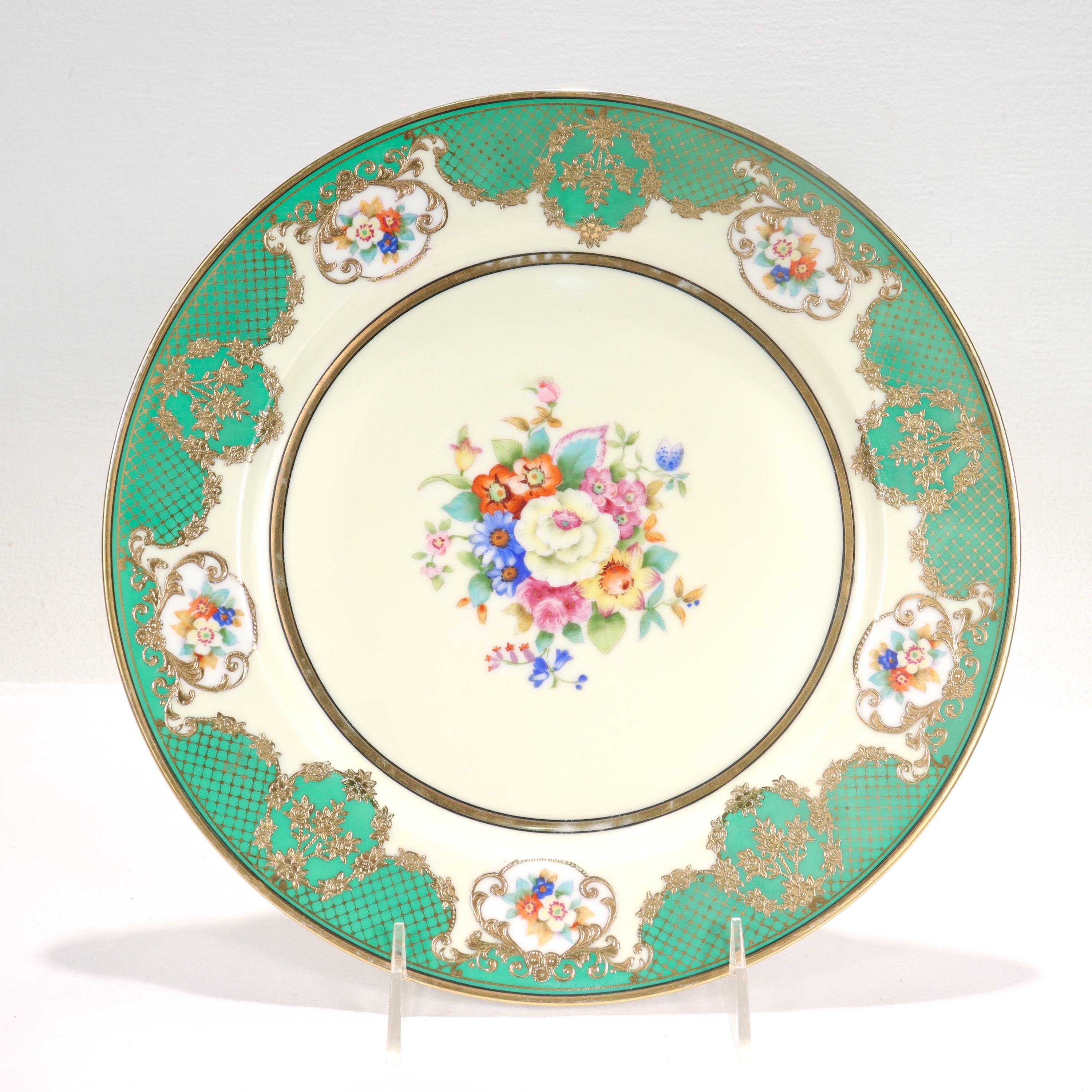 Juego de 12 Platos de Cena o Servicio Dorados Noritake Morimura, Ex-Seidenberg Japonés en venta
