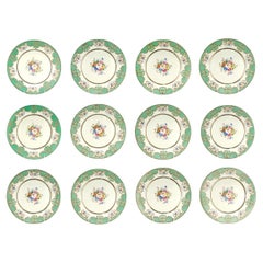 Set of 12 Noritake Morimura Gilt Dinner or Service Plates, Ex-Seidenberg