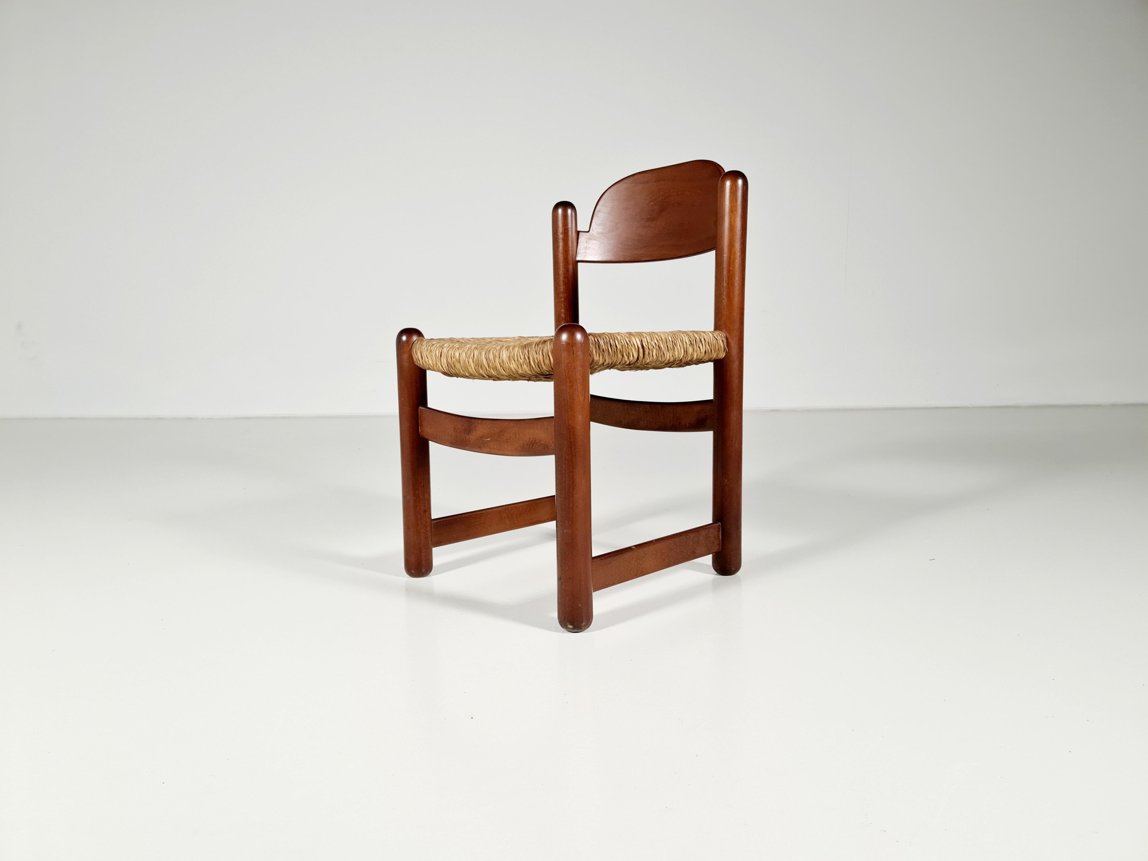 Set of 12 Oak Padova Dining Chairs by Hank Lowenstein, 1970s In Good Condition In amstelveen, NL