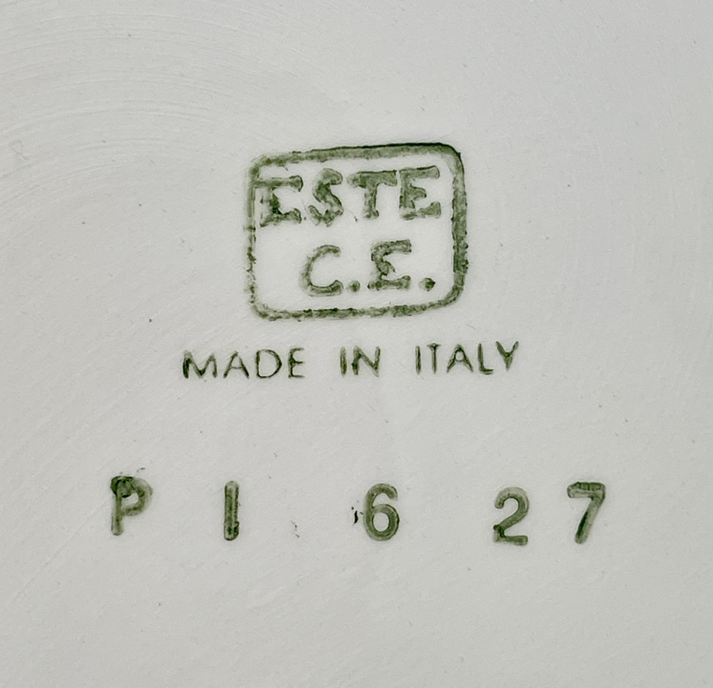 Malachite Porcelain Octagon Plates, Italy, Set of 12 7