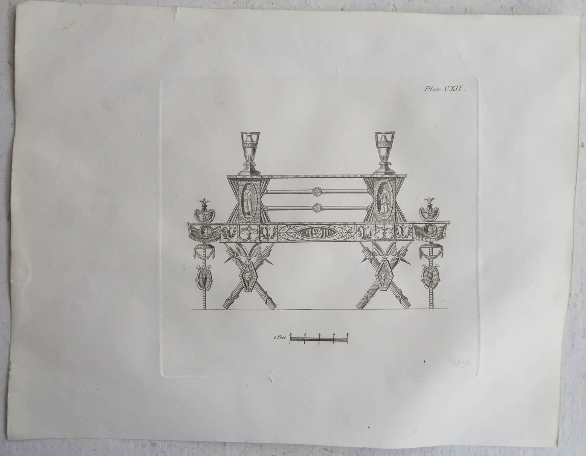 Ensemble de 12 estampes architecturales originales anciennes de style Adam. C. 1816 en vente 2