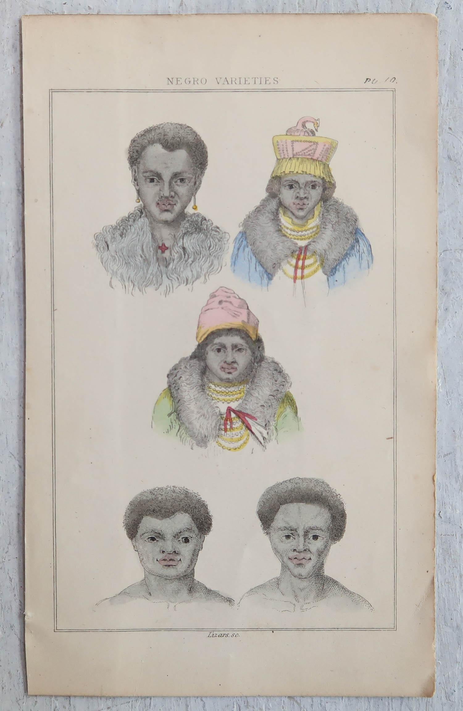 Set of 12 Original Antique Ethnographical Prints, circa 1838 For Sale 4