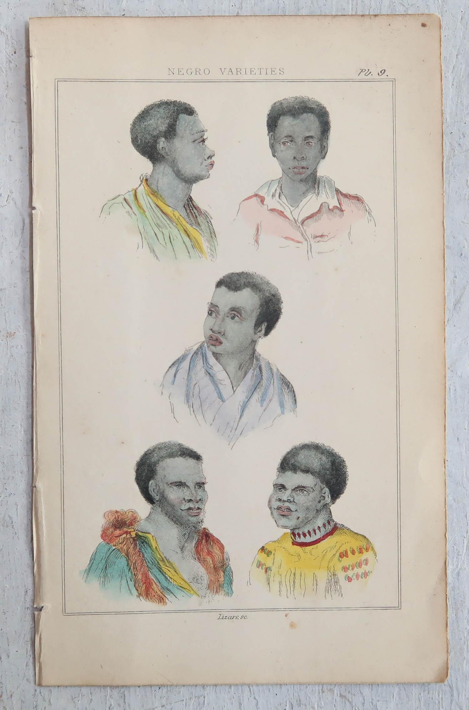 Set of 12 Original Antique Ethnographical Prints, circa 1838 For Sale 2