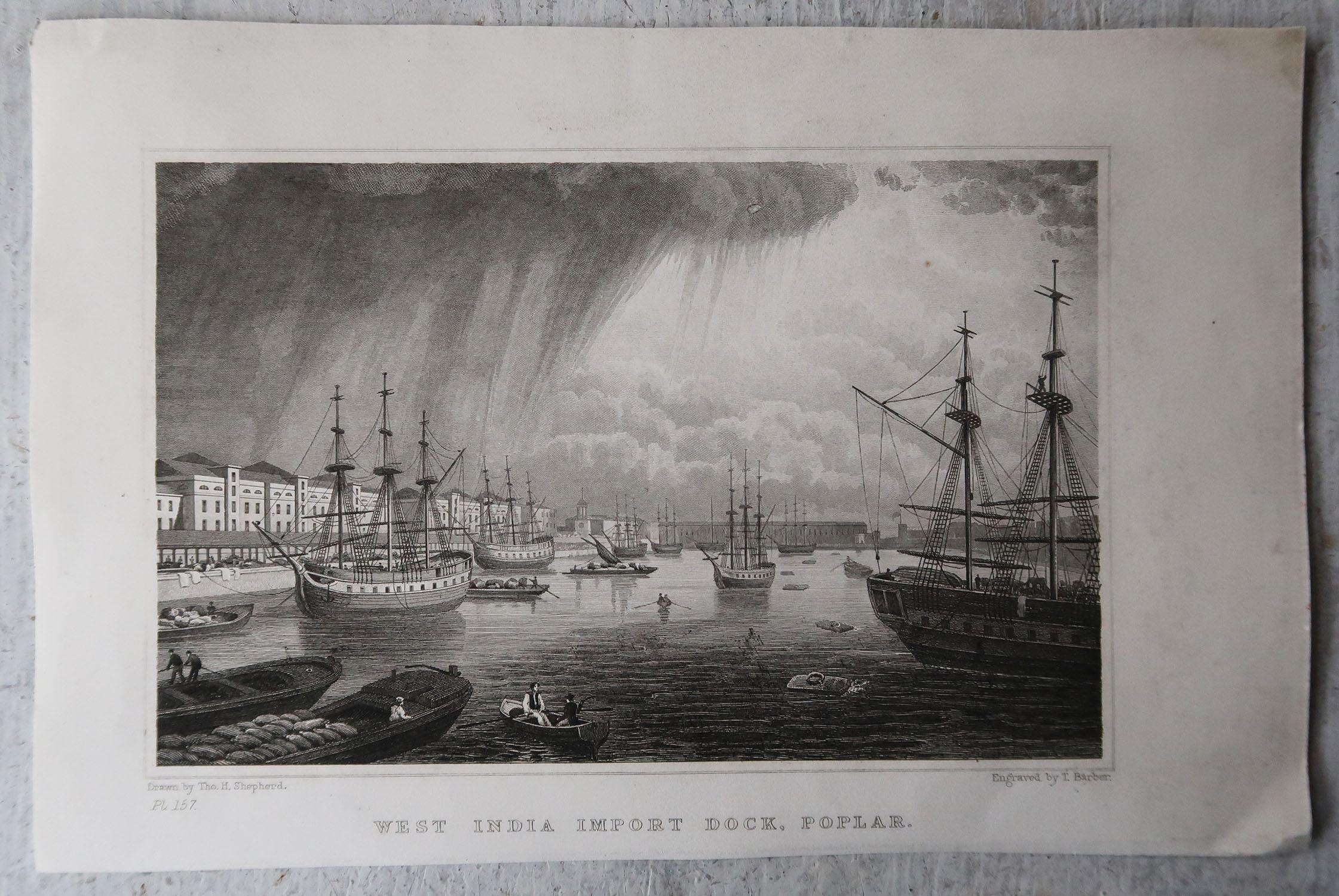 Great set of marine prints.

Steel engravings after Baynes and Shepherd etc.

Published C.1830

Unframed.

Free shipping.