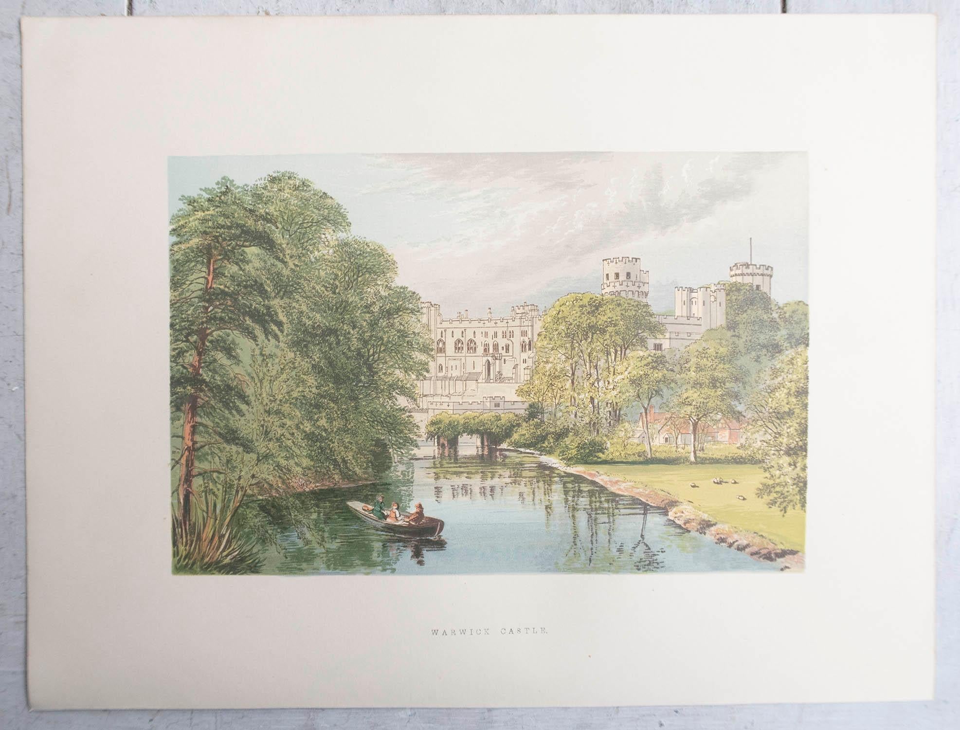 Magnifique ensemble de 12 gravures de châteaux anglais

Chromo-lithographies

D'après les dessins originaux d'Alexander Francis Lydon

Publié par A.C.C. 1880.

Non encadré.

La mesure indiquée est le format papier d'une impression.







