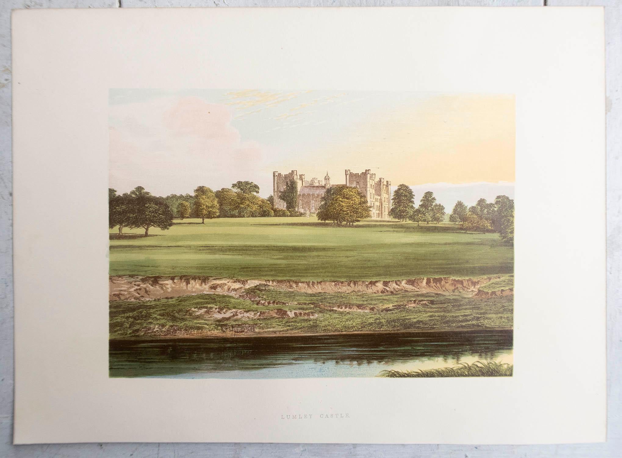 Set of 12 Original Antique Prints of English Castles, C.1880 For Sale 2