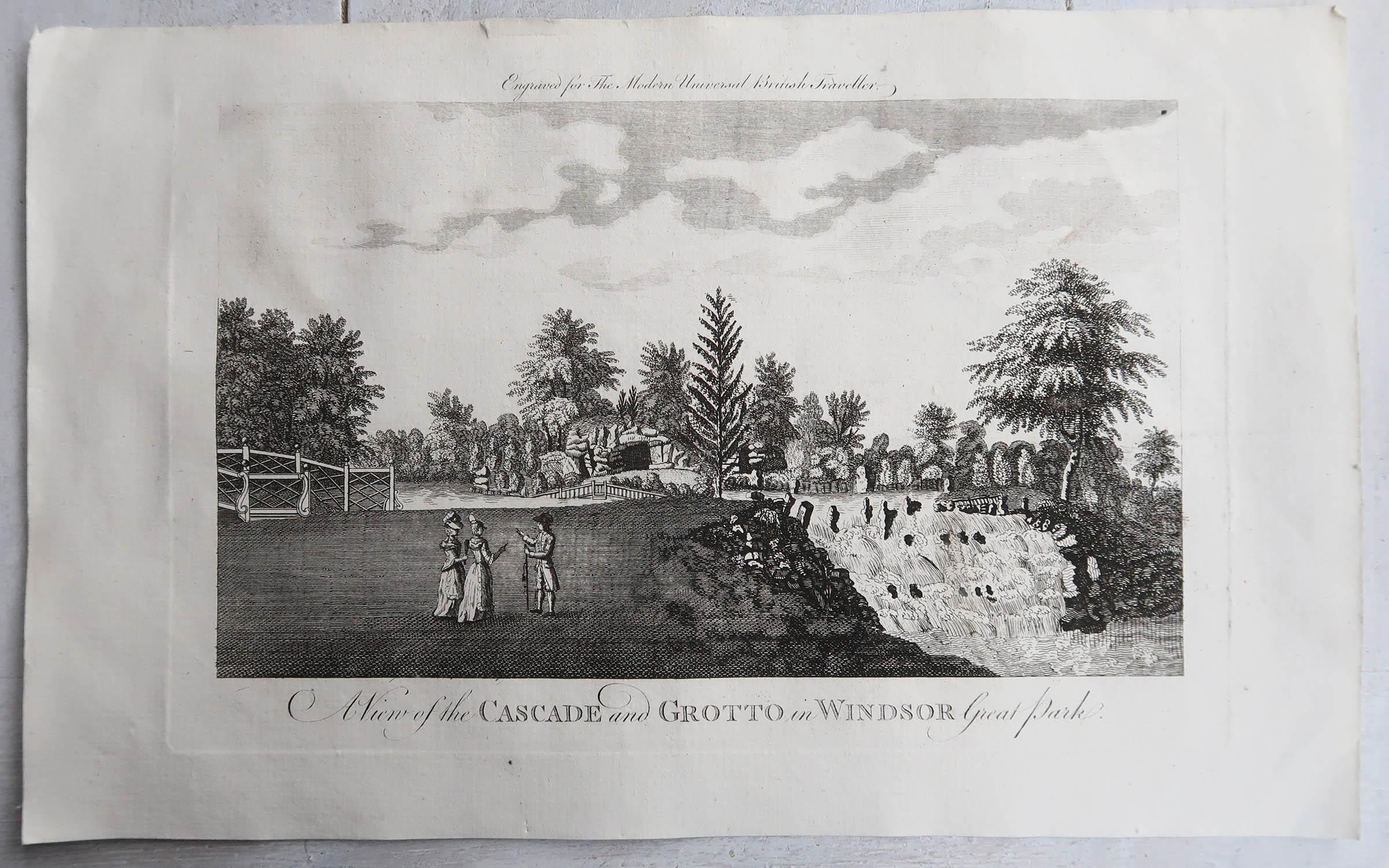 Satz von 12 Original-Antikdrucken von englischen Landhäusern und Gärten, C.1790 im Angebot 3