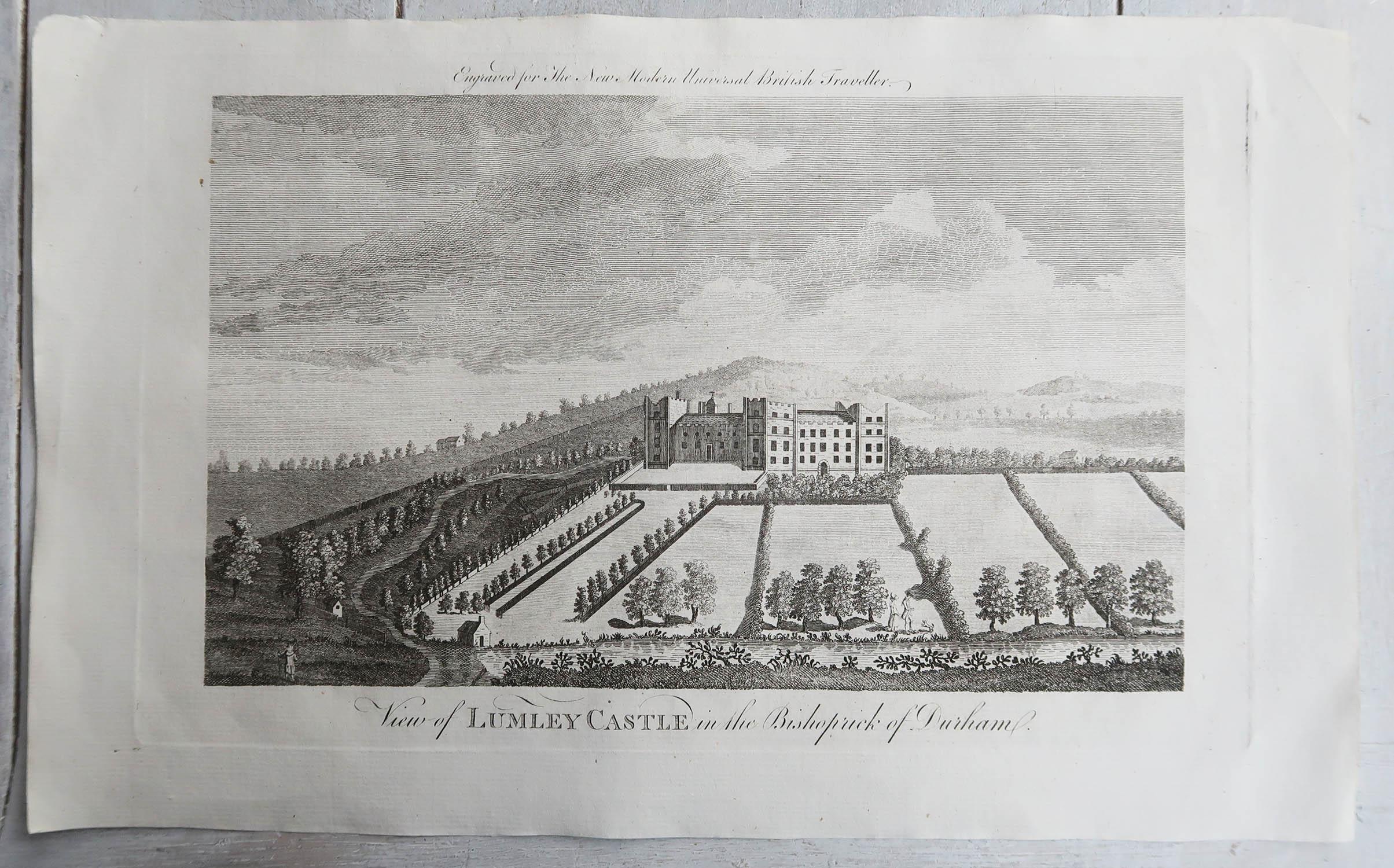 Satz von 12 Original-Antikdrucken von englischen Landhäusern und Gärten, C.1790 im Angebot 4