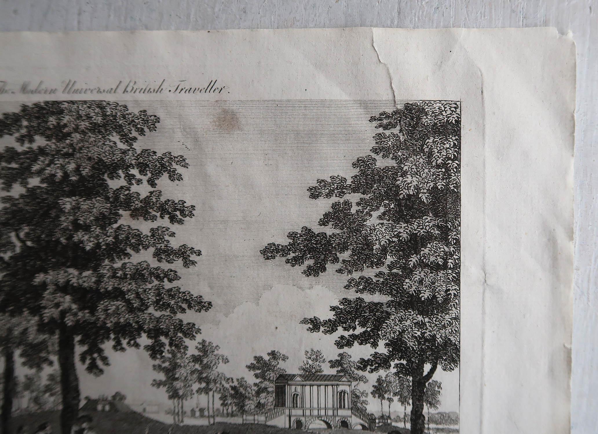 Satz von 12 Original-Antikdrucken von englischen Landhäusern und Gärten, C.1790 im Angebot 6