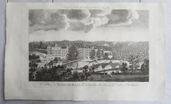 Set of 12 Original Antique Prints of English Country Houses and Gardens, C.1790