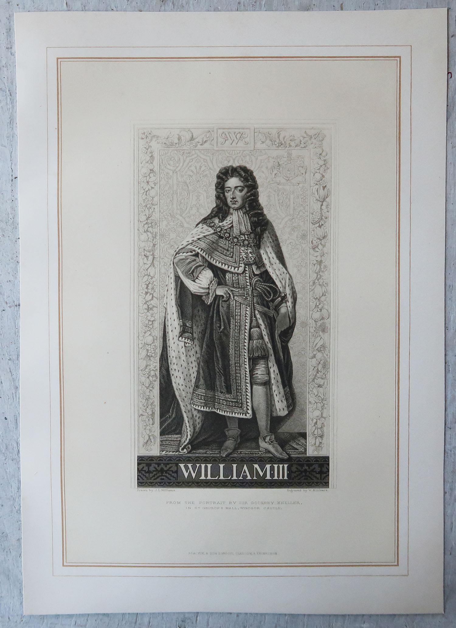 Set of 12 Original Antique Prints of English Kings and Queens, C.1870 2