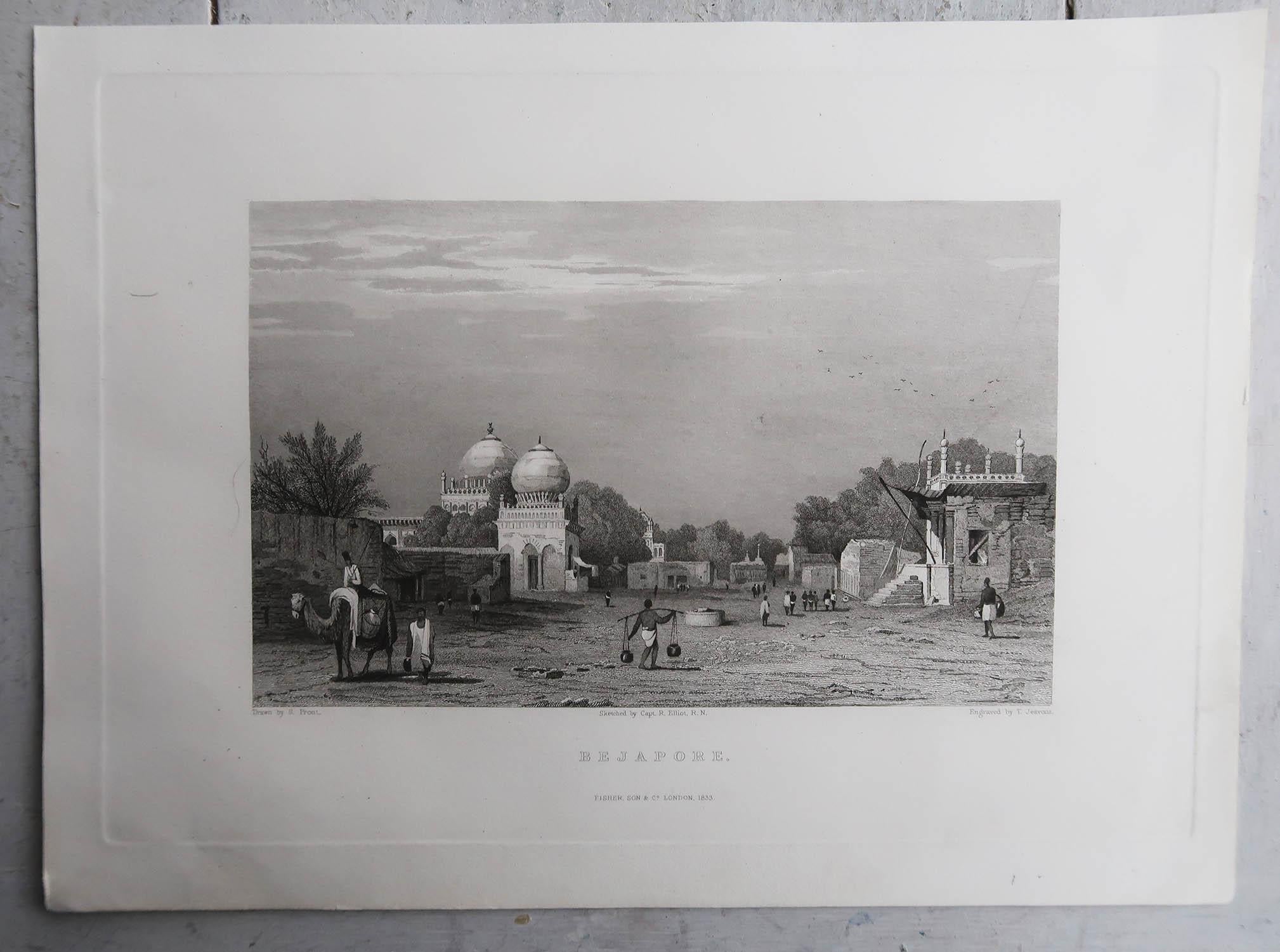 Merveilleux ensemble de 12  Impressions de l'Inde

Gravures sur acier d'après Turner, Prout, Shotter Boys etc. 

Publié par Fisher 1830-1840.

La plupart d'entre eux sont sortis ensemble.

Non encadré.






