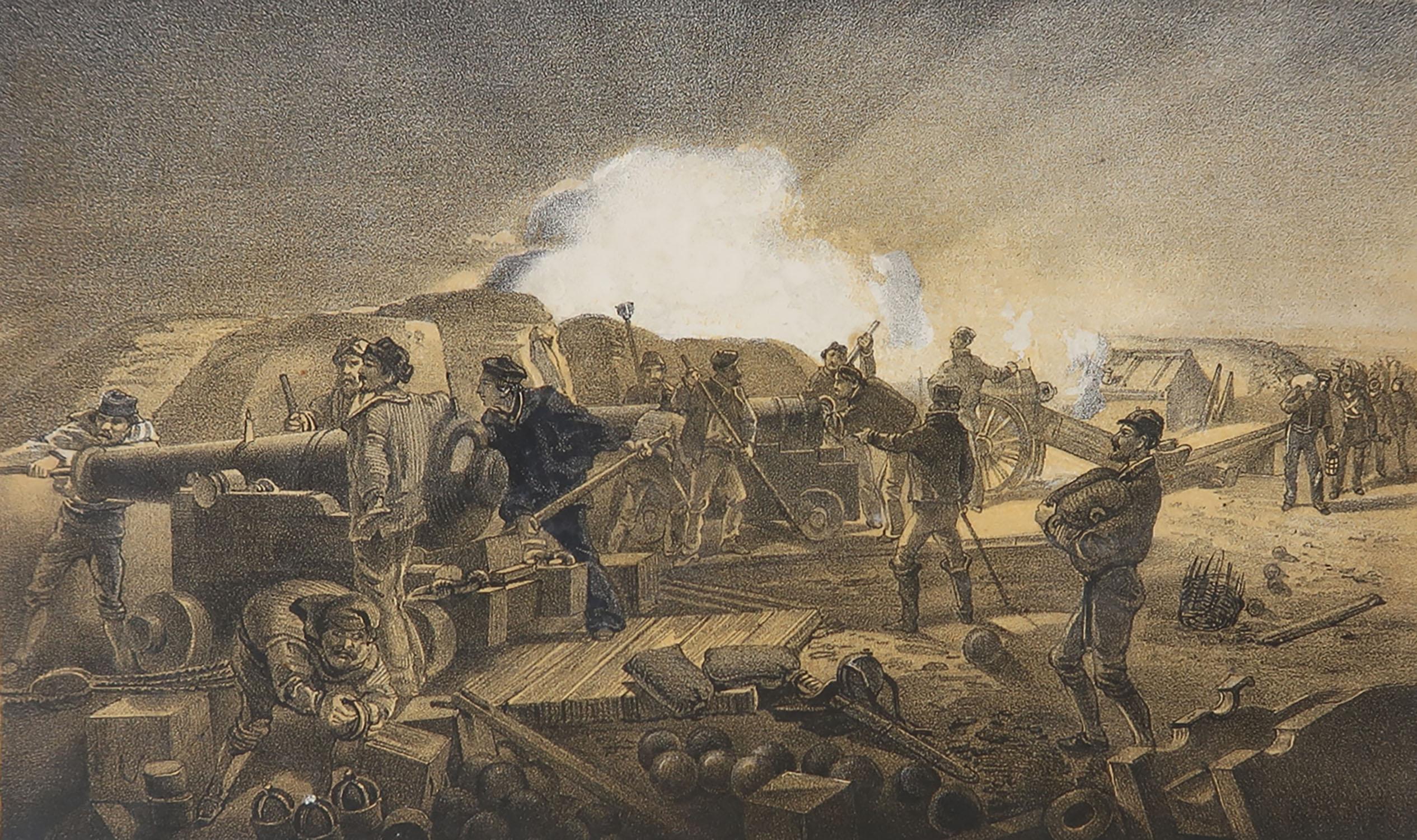 Ensemble de 12 estampes anciennes originales des guerres de Crimée, vers 1860 en vente 4