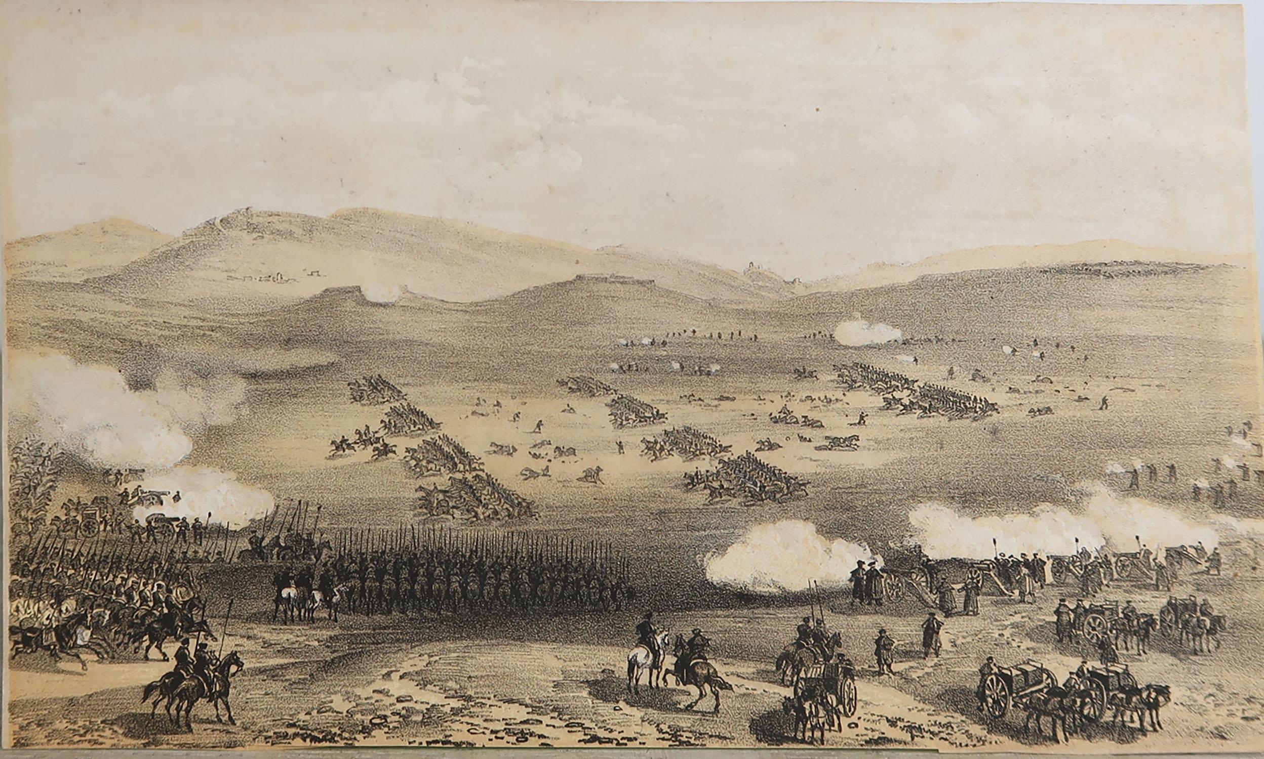 Set von 12 Original-Antiquitätendrucken der Krimkriege, um 1860 (Mittleres 19. Jahrhundert) im Angebot