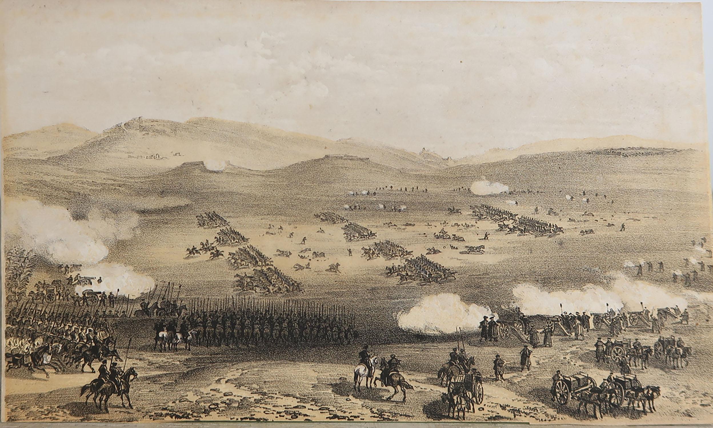 Milieu du XIXe siècle Ensemble de 12 gravures anciennes originales des guerres de Crimée, vers 1860 en vente