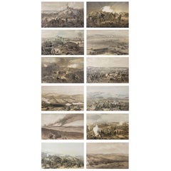 Set of 12 Original Antique Prints of the Crimean Wars, circa 1860