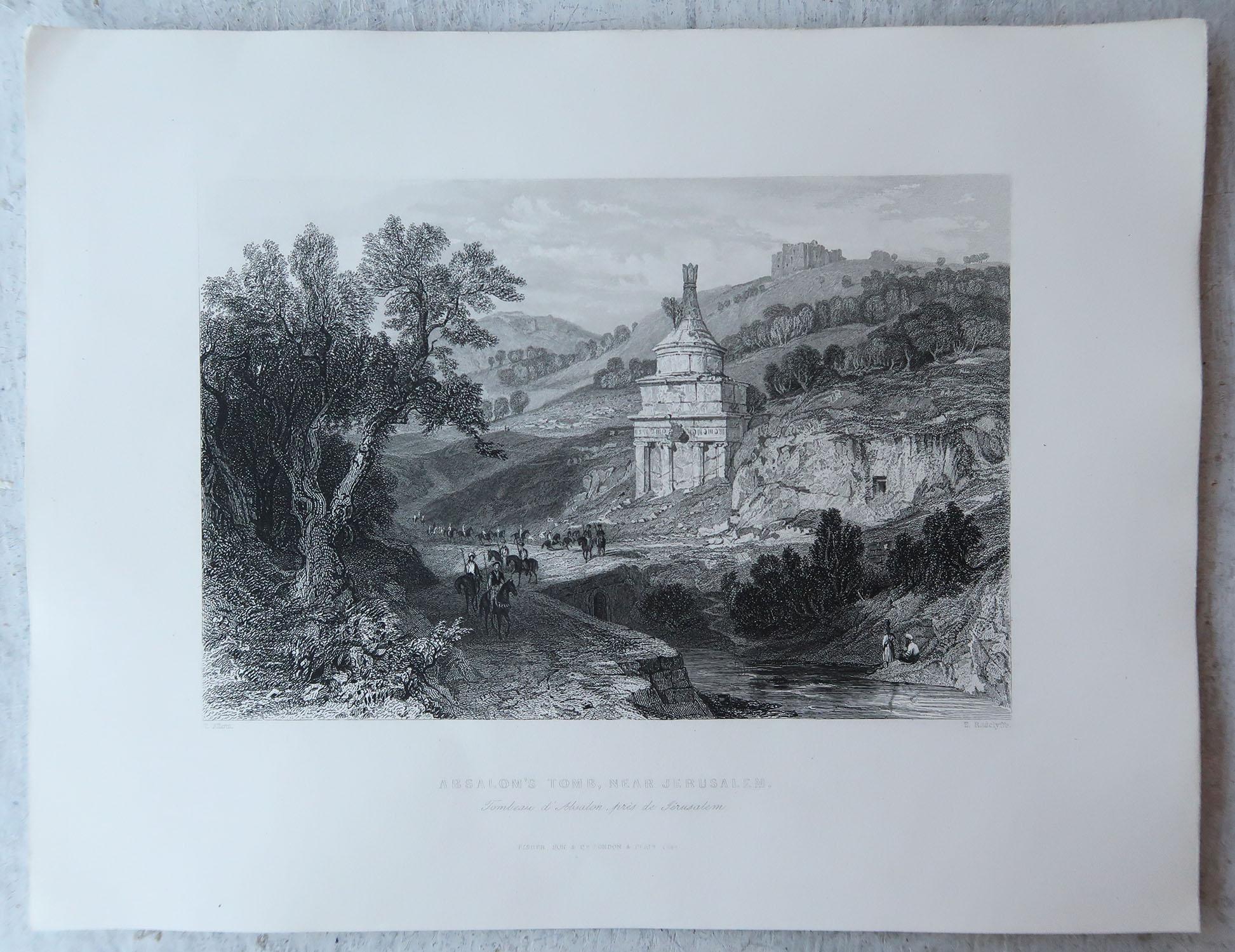 Set of 12 Original Antique Prints of the Levant / Holy Land /Middle East. C 1840 3