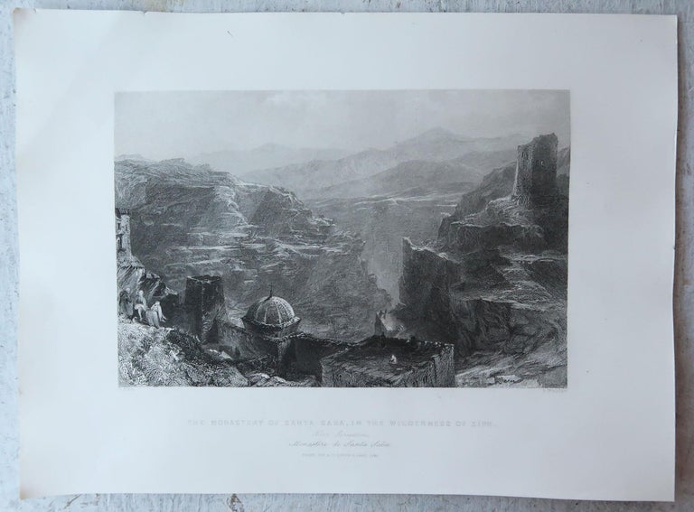 Set of 12 Original Antique Prints of the Levant / Holy Land /Middle