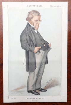 Set of 12 Original Antique Vanity Fair " Spy " Prints. " Men of The Day ". 1873