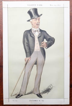Set of 12 Original Antique Vanity Fair " Spy " Prints of " Statesmen ". 1873
