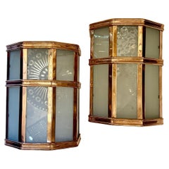 Set of 12 Outdoor Copper Lanterns. Sold per pair