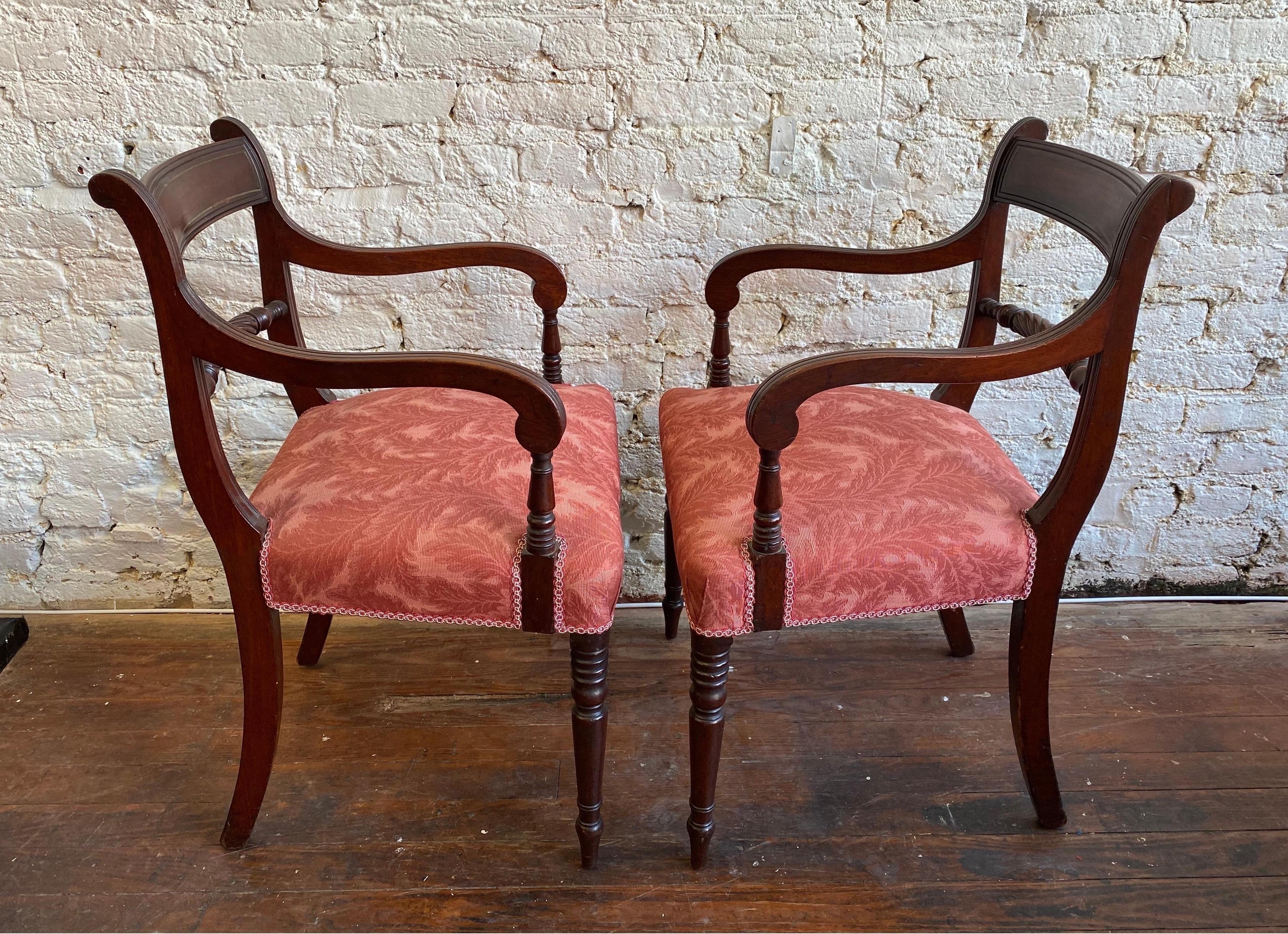 Set of 12 Period 19th Century English Regency Mahogany Dining Chairs 6