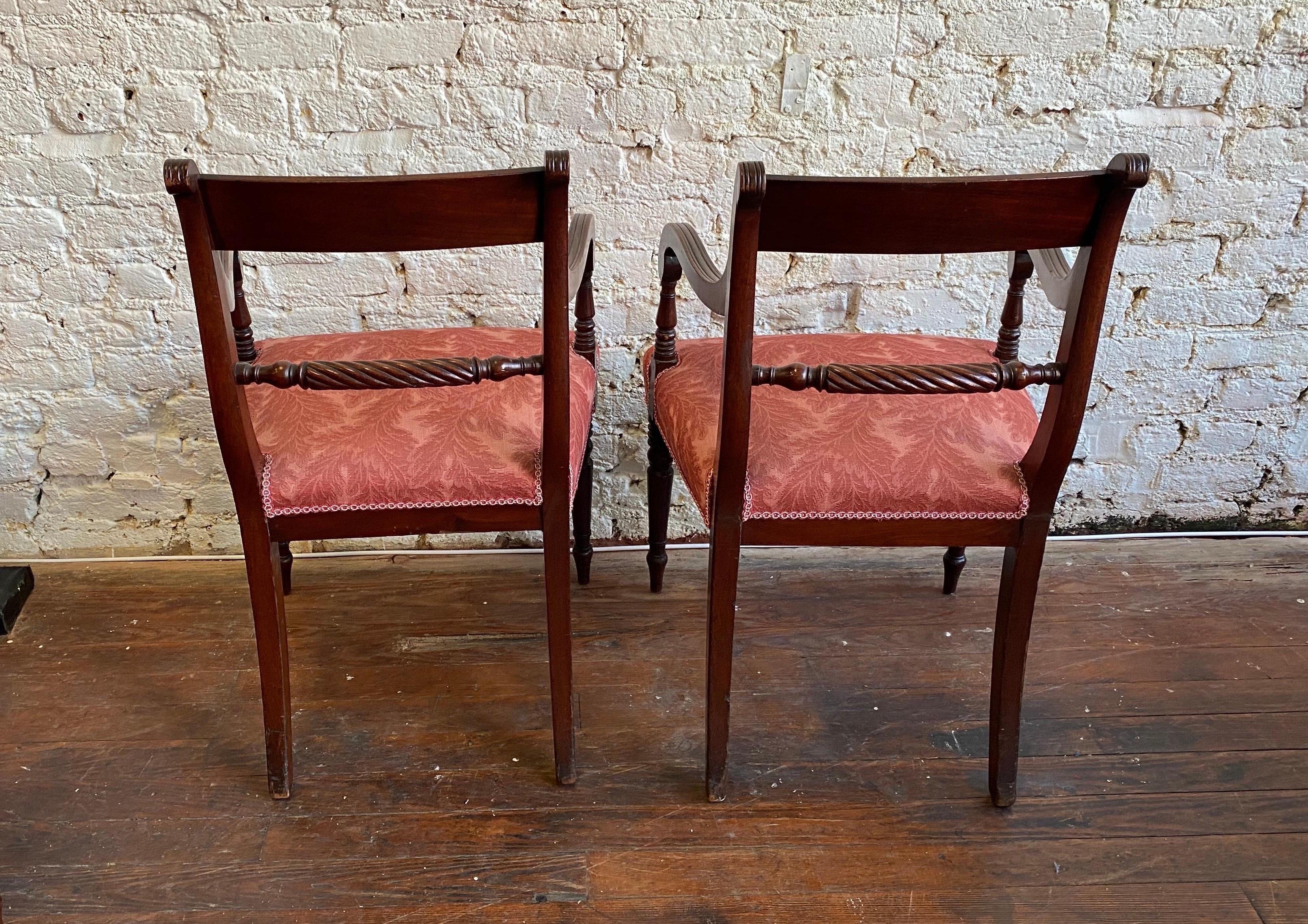 Set of 12 Period 19th Century English Regency Mahogany Dining Chairs 7