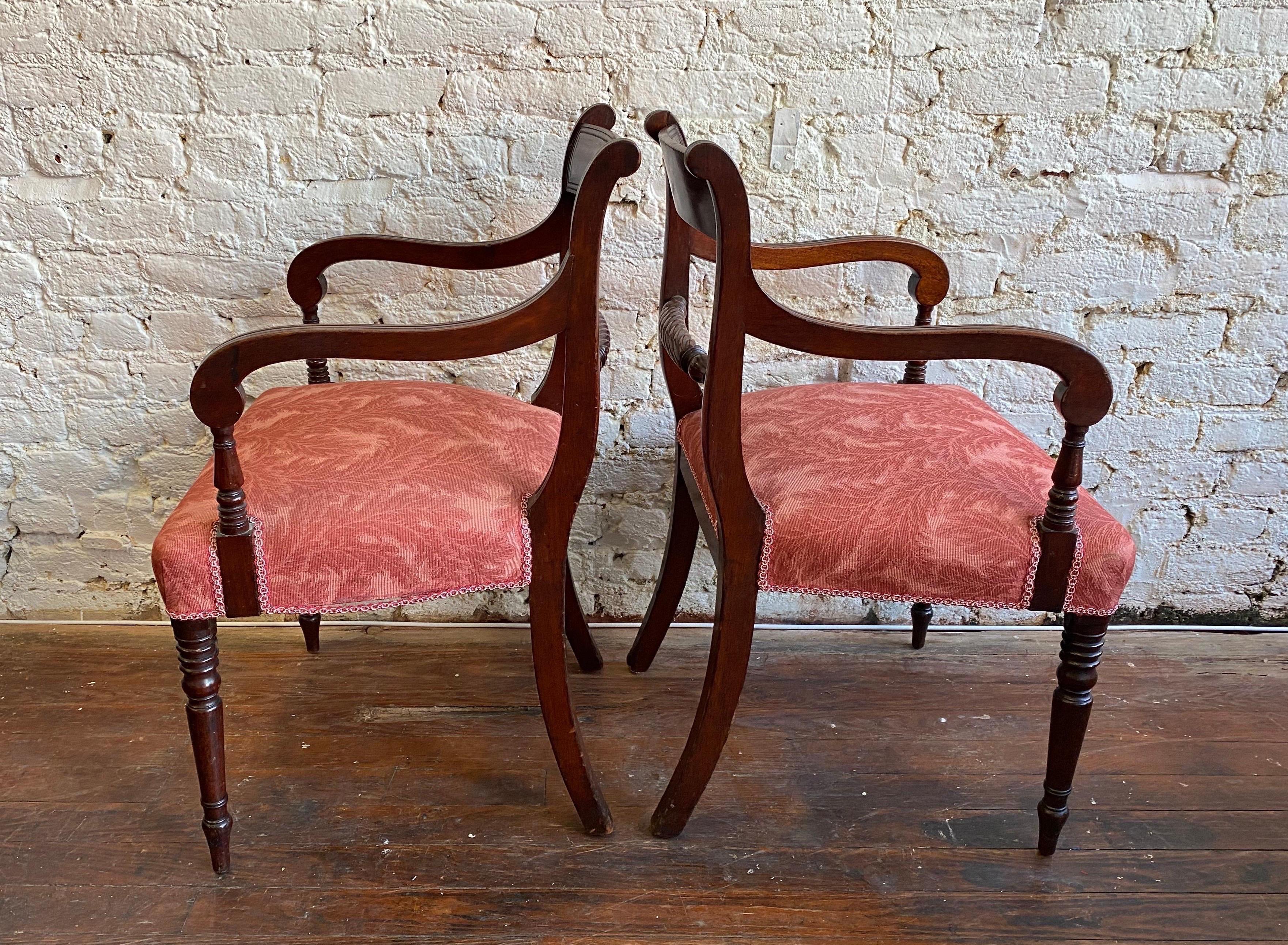 Set of 12 Period 19th Century English Regency Mahogany Dining Chairs 8