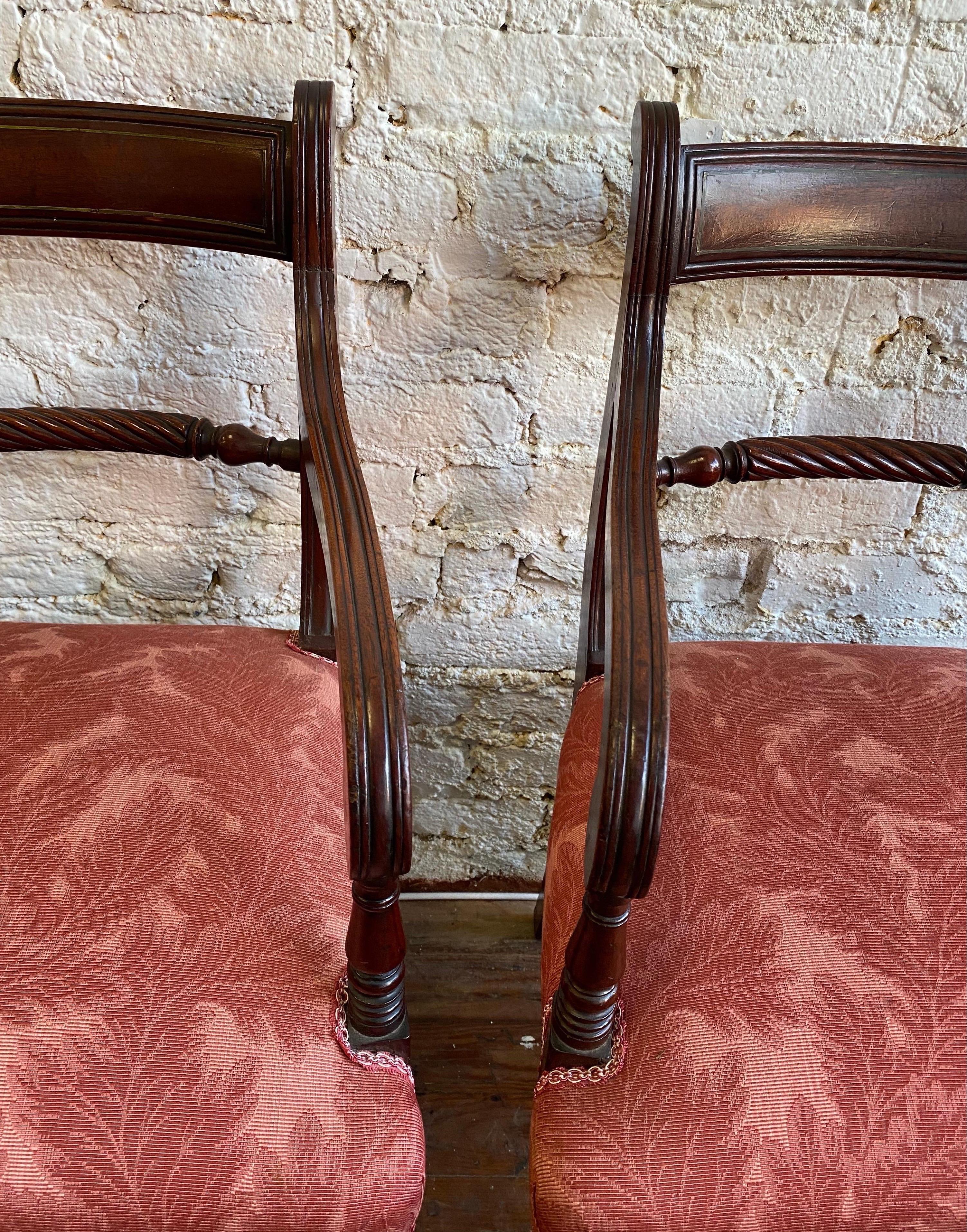 Set of 12 Period 19th Century English Regency Mahogany Dining Chairs 1