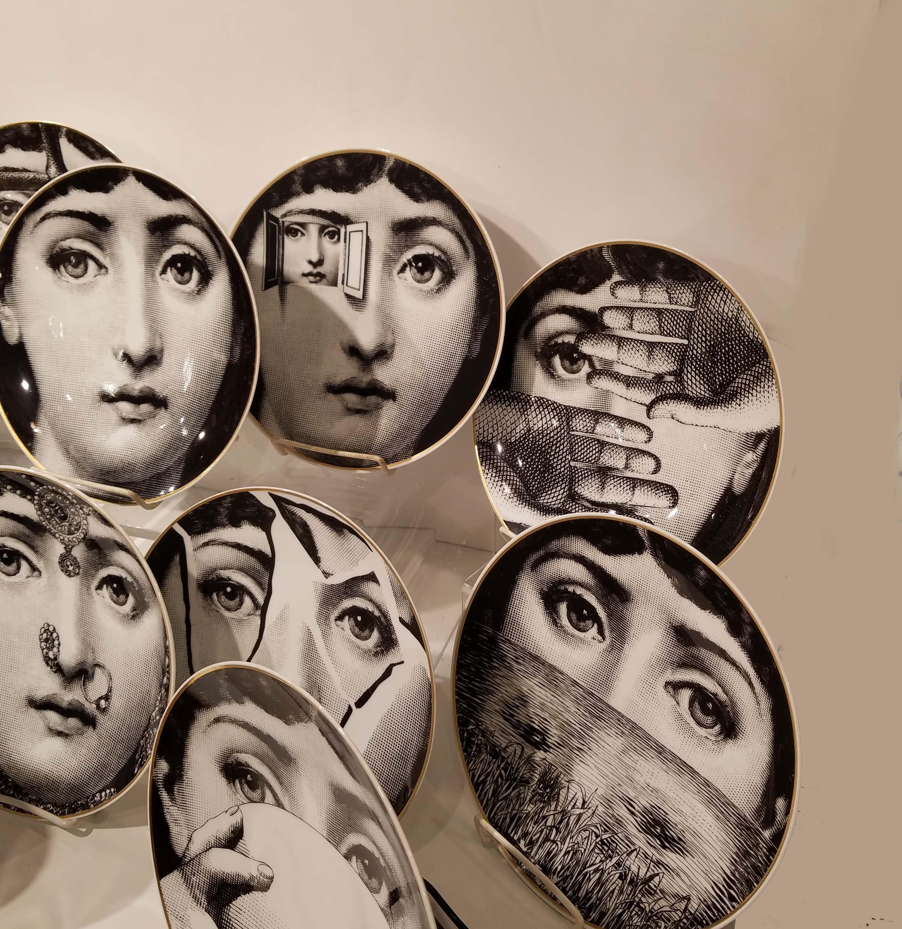 Mid-Century Modern Set of 12 Piero Fornasetti for Rosenthal 